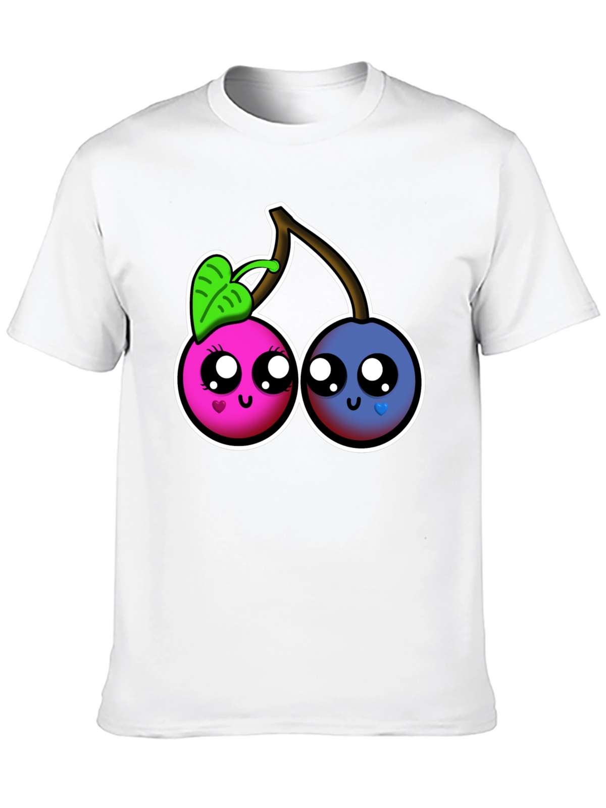 Kawaii Cherry Graphic Tee - Cute Fruit Shirt