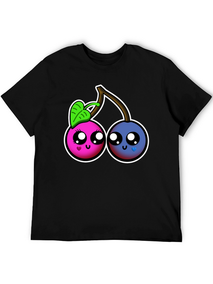 Kawaii Cherry Graphic Tee - Cute Fruit Shirt