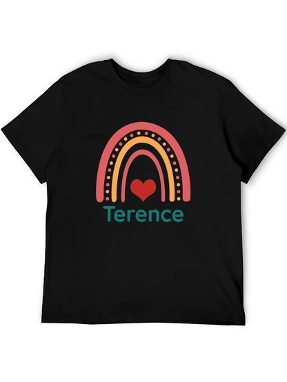 Rainbow Heart Custom Name T-Shirt