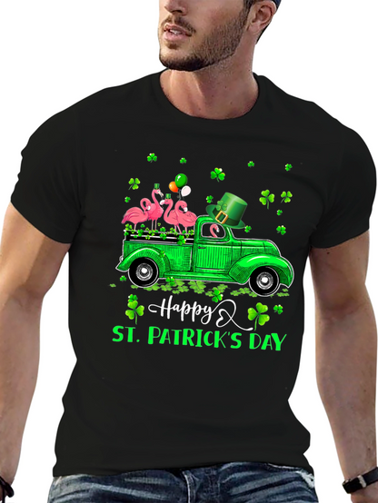 St. Patricks Day Flamingo Truck T-Shirt