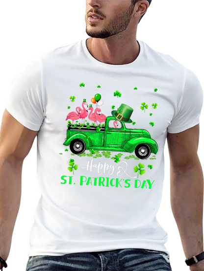 St. Patricks Day Flamingo Truck T-Shirt