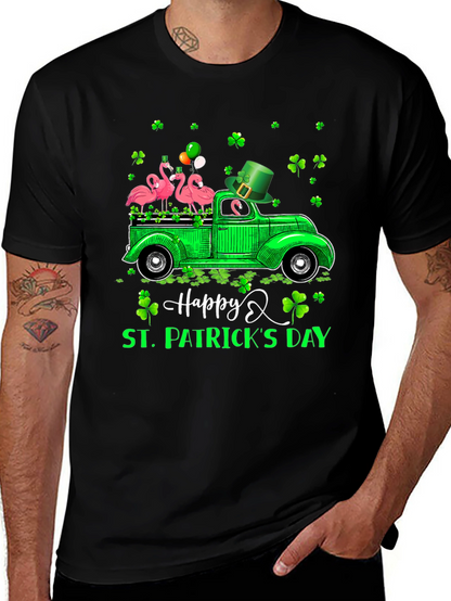 St. Patricks Day Flamingo Truck T-Shirt