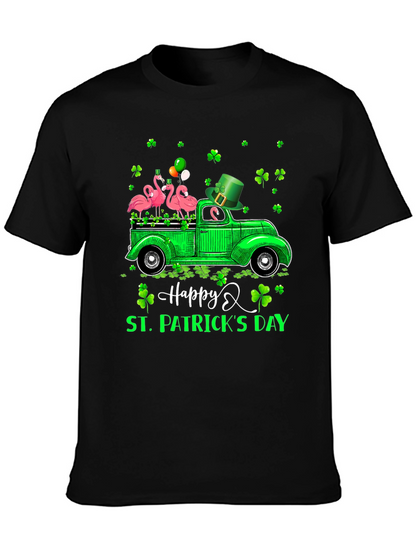 St. Patricks Day Flamingo Truck T-Shirt