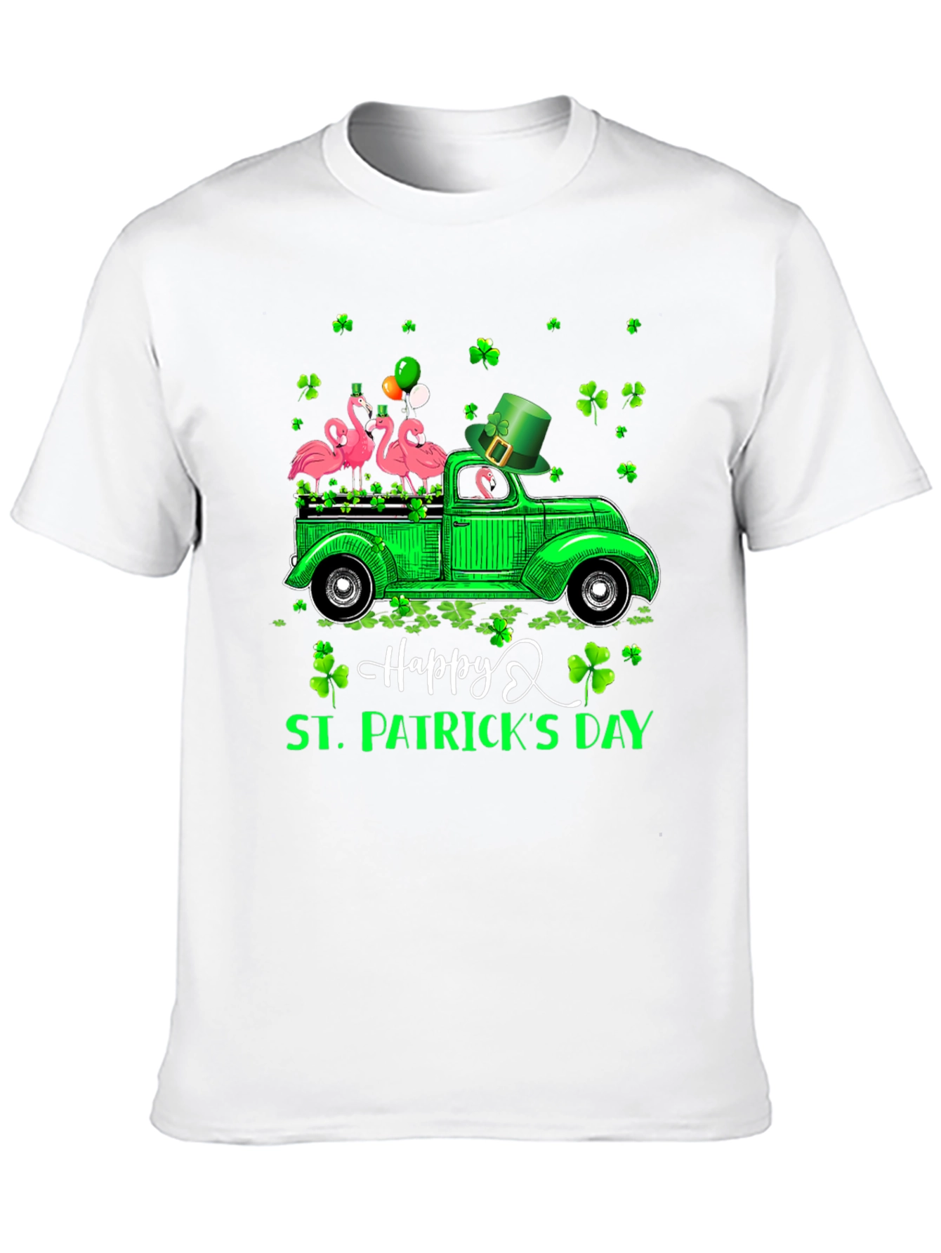 St. Patricks Day Flamingo Truck T-Shirt