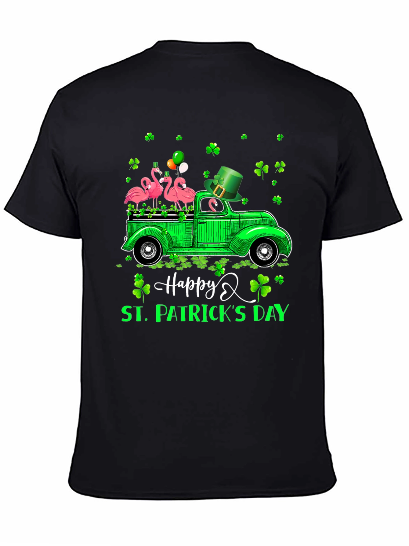 St. Patricks Day Flamingo Truck T-Shirt