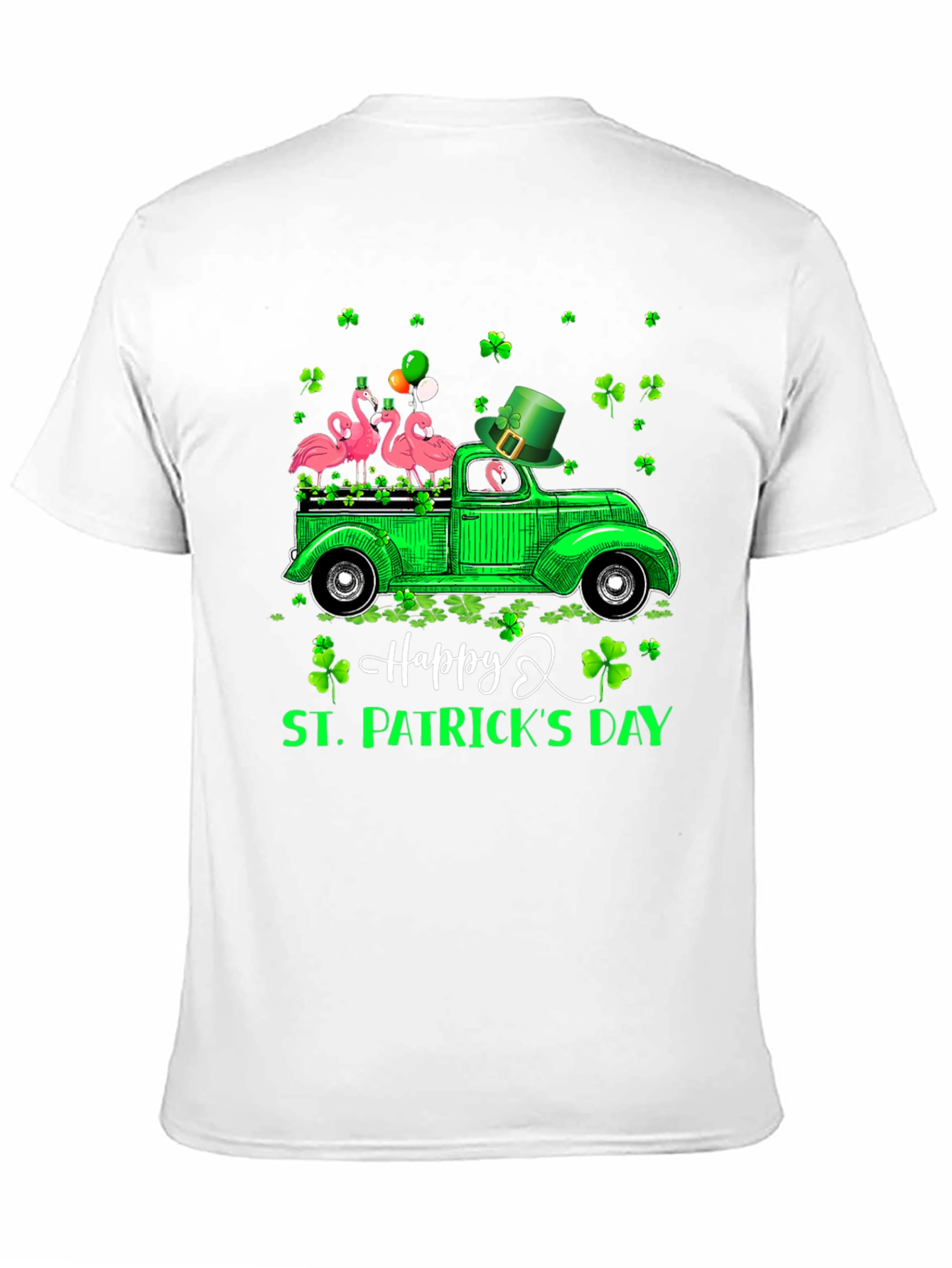 St. Patricks Day Flamingo Truck T-Shirt