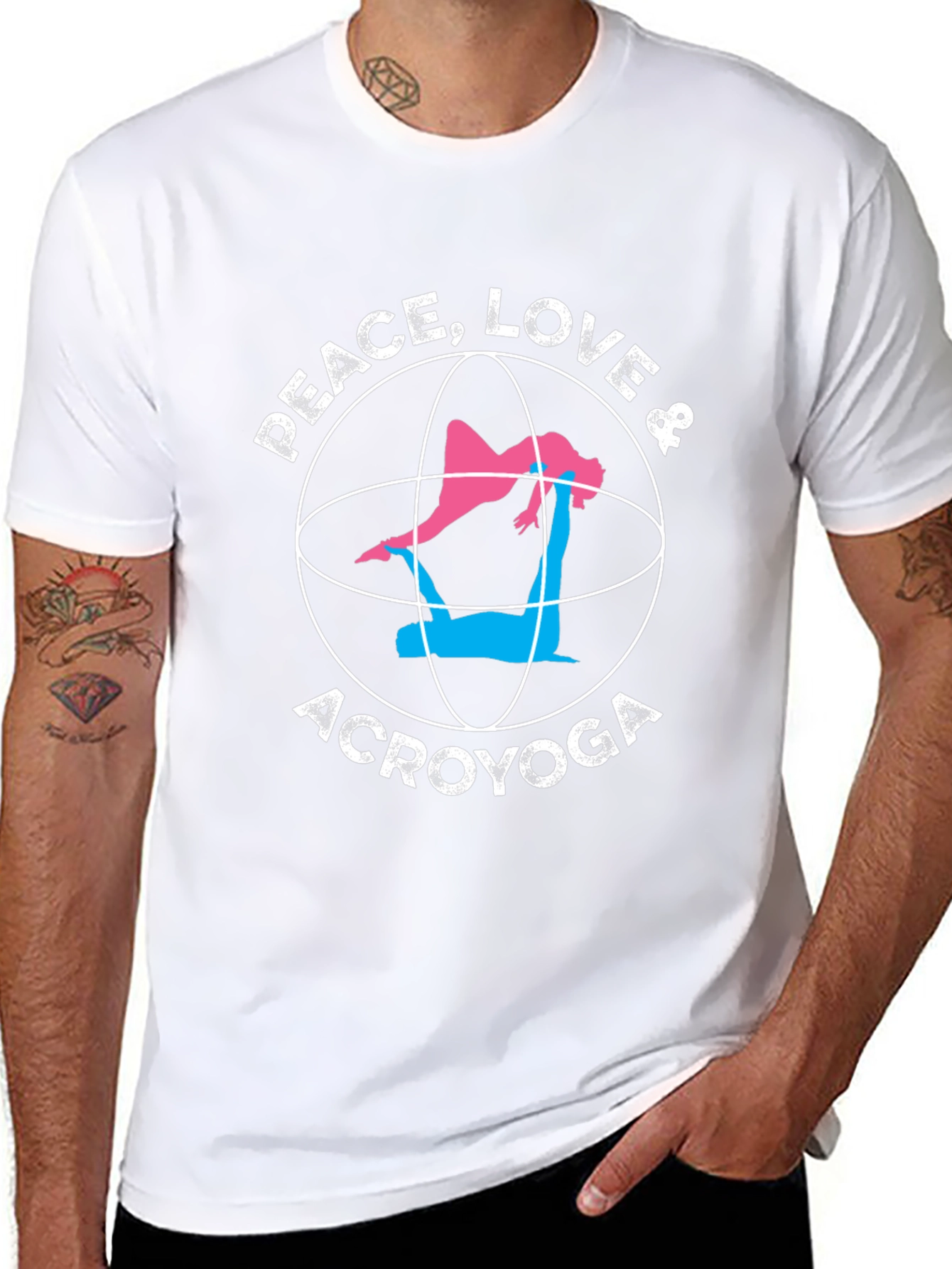 Peace Love Acroyoga Graphic Tee
