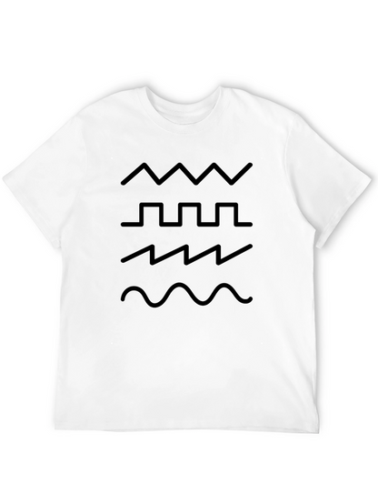 Waveform Graphic Print Mens Black T-Shirt