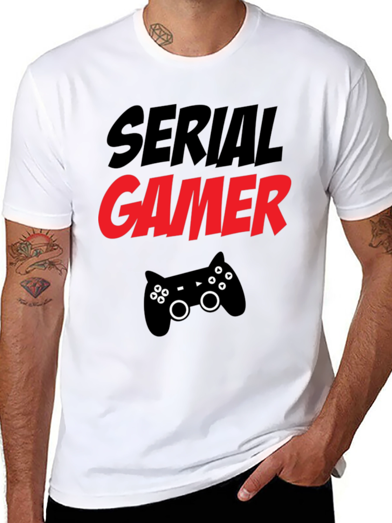 Serial Gamer T-Shirt - Black Gaming Tee