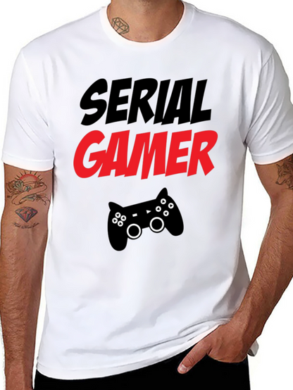 Serial Gamer T-Shirt - Black Gaming Tee