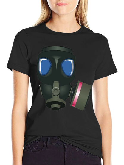 Gas Mask Graphic T-Shirt - Black Casual Tee