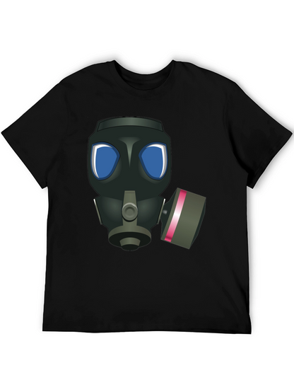 Gas Mask Graphic T-Shirt - Black Casual Tee