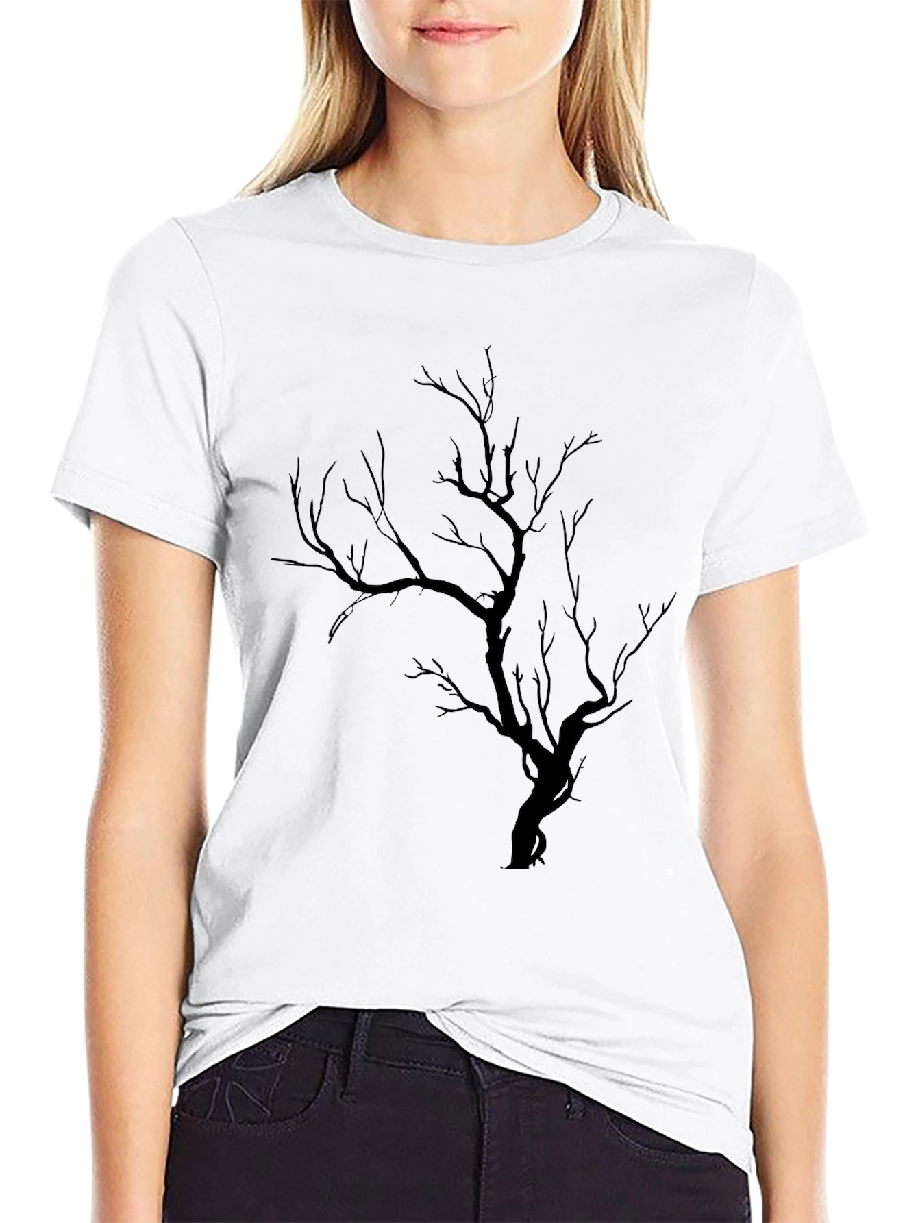 Black Tree Graphic Tee - Mens Casual Shirt