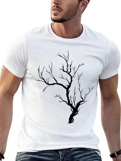 Black Tree Graphic Tee - Mens Casual Shirt