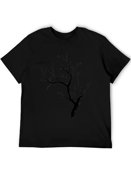 Black Tree Graphic Tee - Mens Casual Shirt