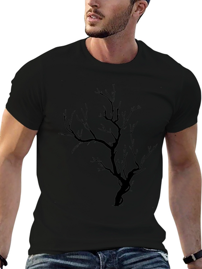 Black Tree Graphic Tee - Mens Casual Shirt