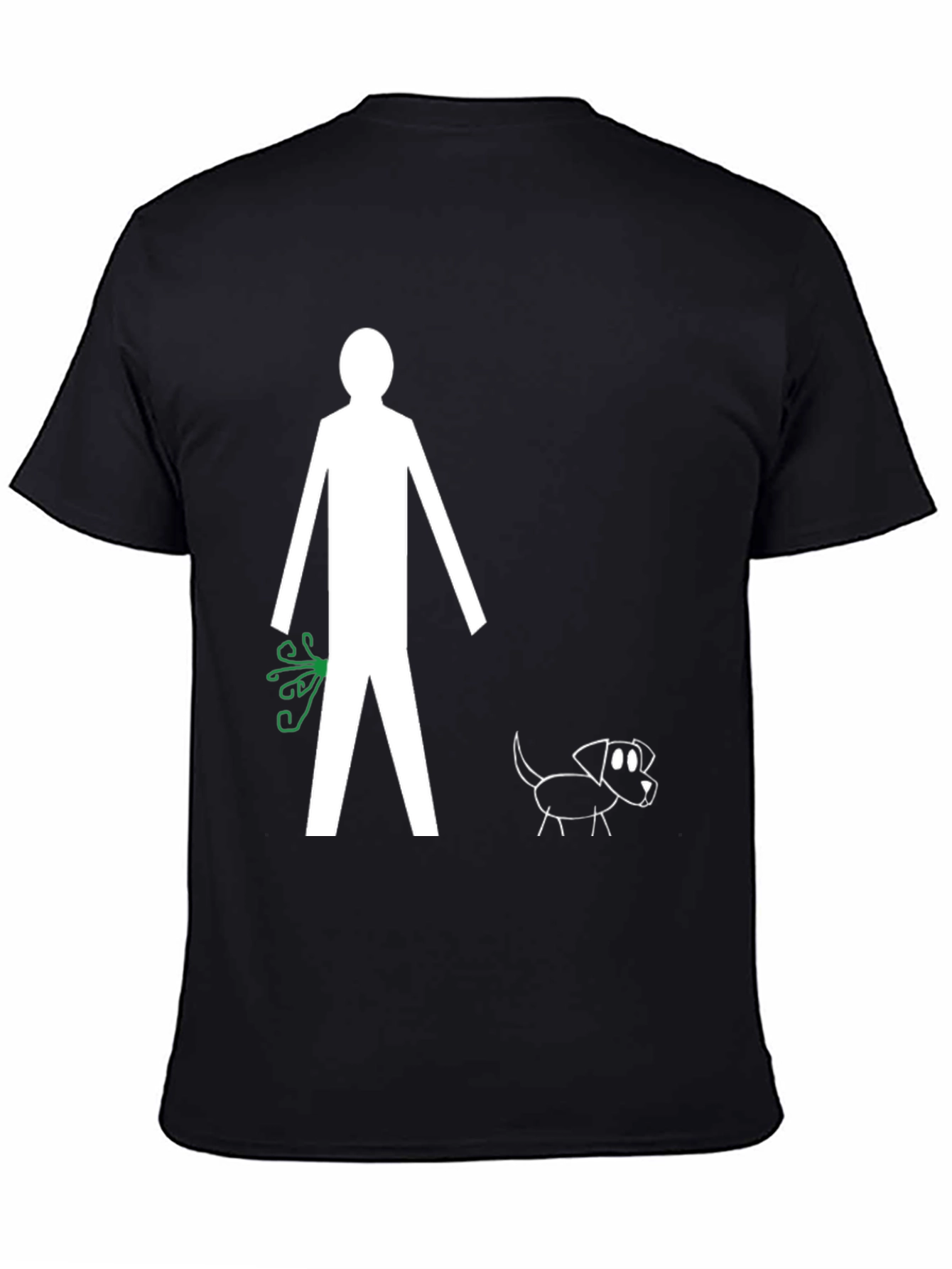 Funny Stick Figure Dog Walk T-Shirt