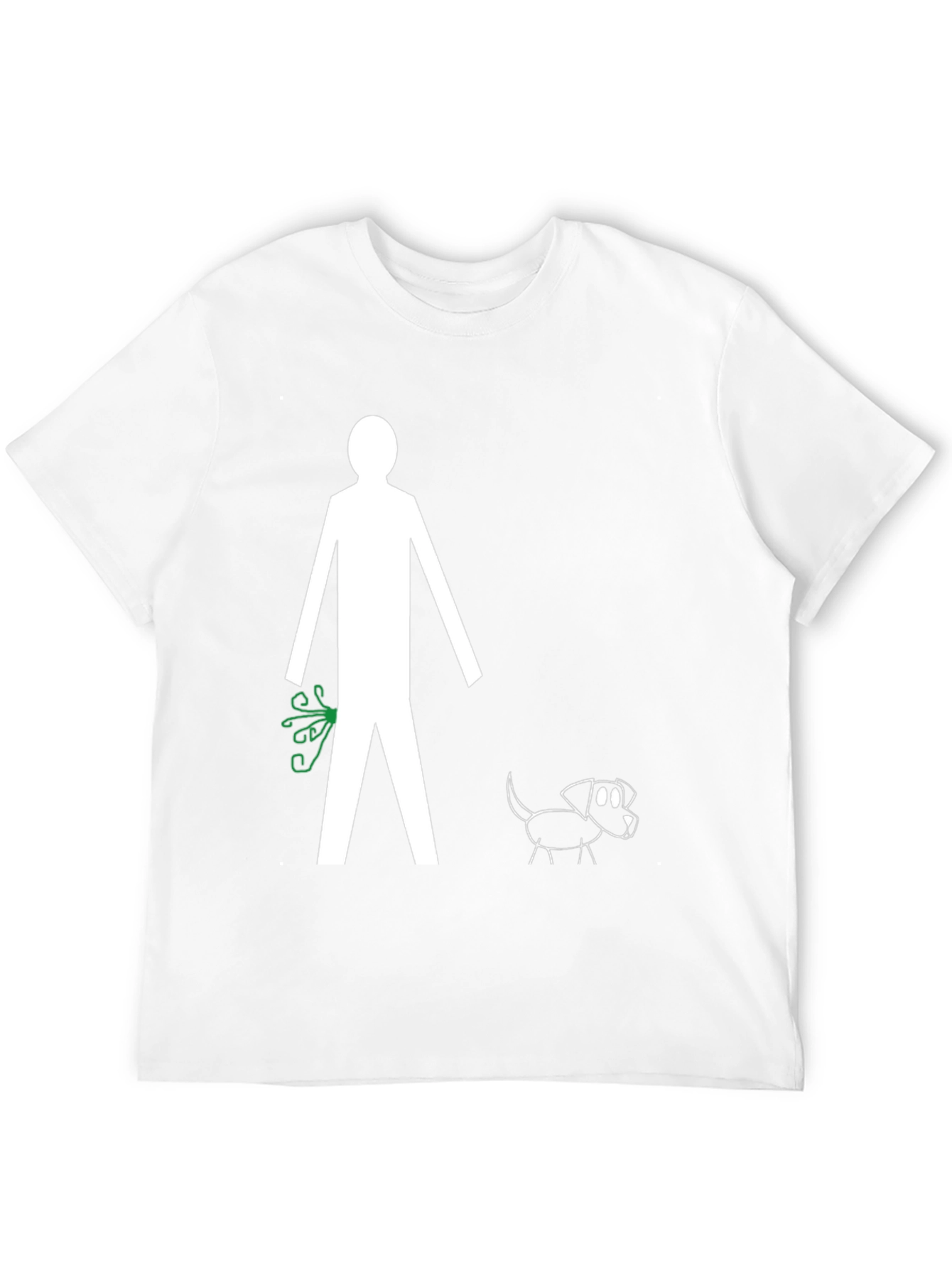 Funny Stick Figure Dog Walk T-Shirt