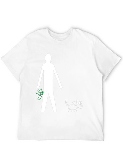 Funny Stick Figure Dog Walk T-Shirt