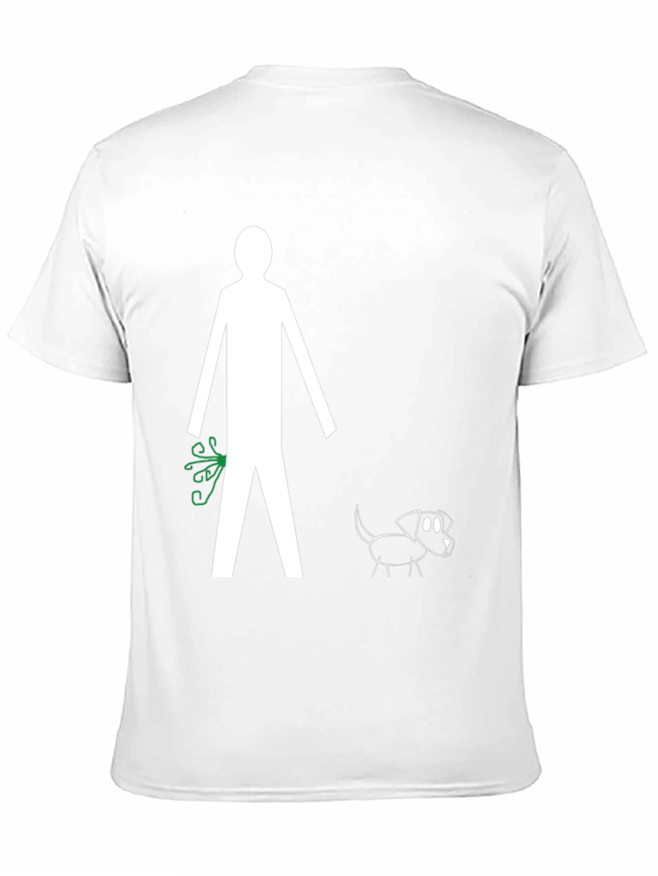 Funny Stick Figure Dog Walk T-Shirt