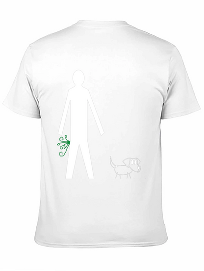 Funny Stick Figure Dog Walk T-Shirt