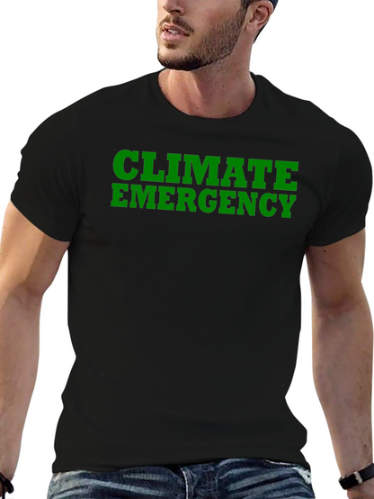 Climate Emergency Black T-Shirt