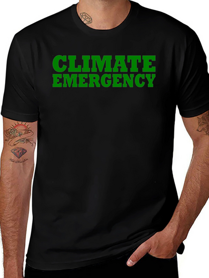 Climate Emergency Black T-Shirt
