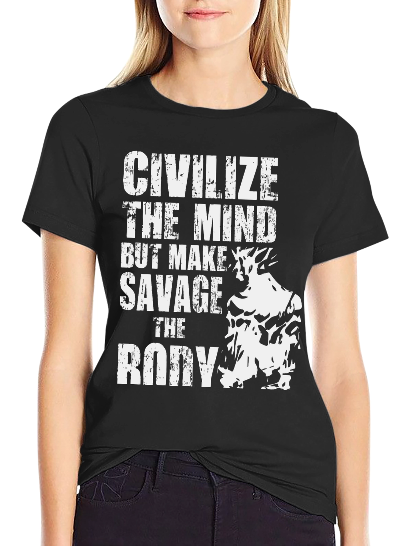 Civilize The Mind Savage Body Graphic Tee