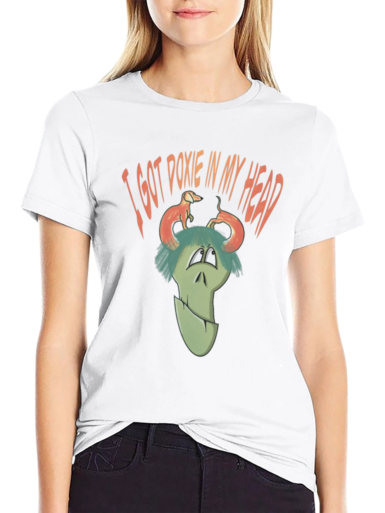 Doxie Head Graphic Tee - Unique Novelty T-Shirt