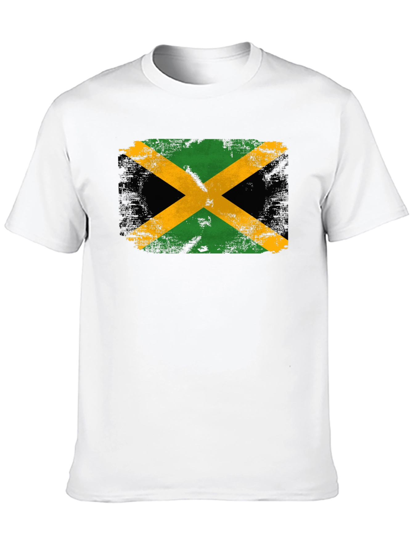 Jamaica Flag Graphic Tee - Black Crew Neck