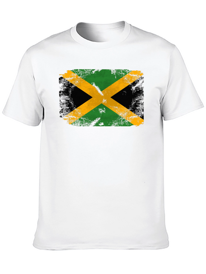 Jamaica Flag Graphic Tee - Black Crew Neck