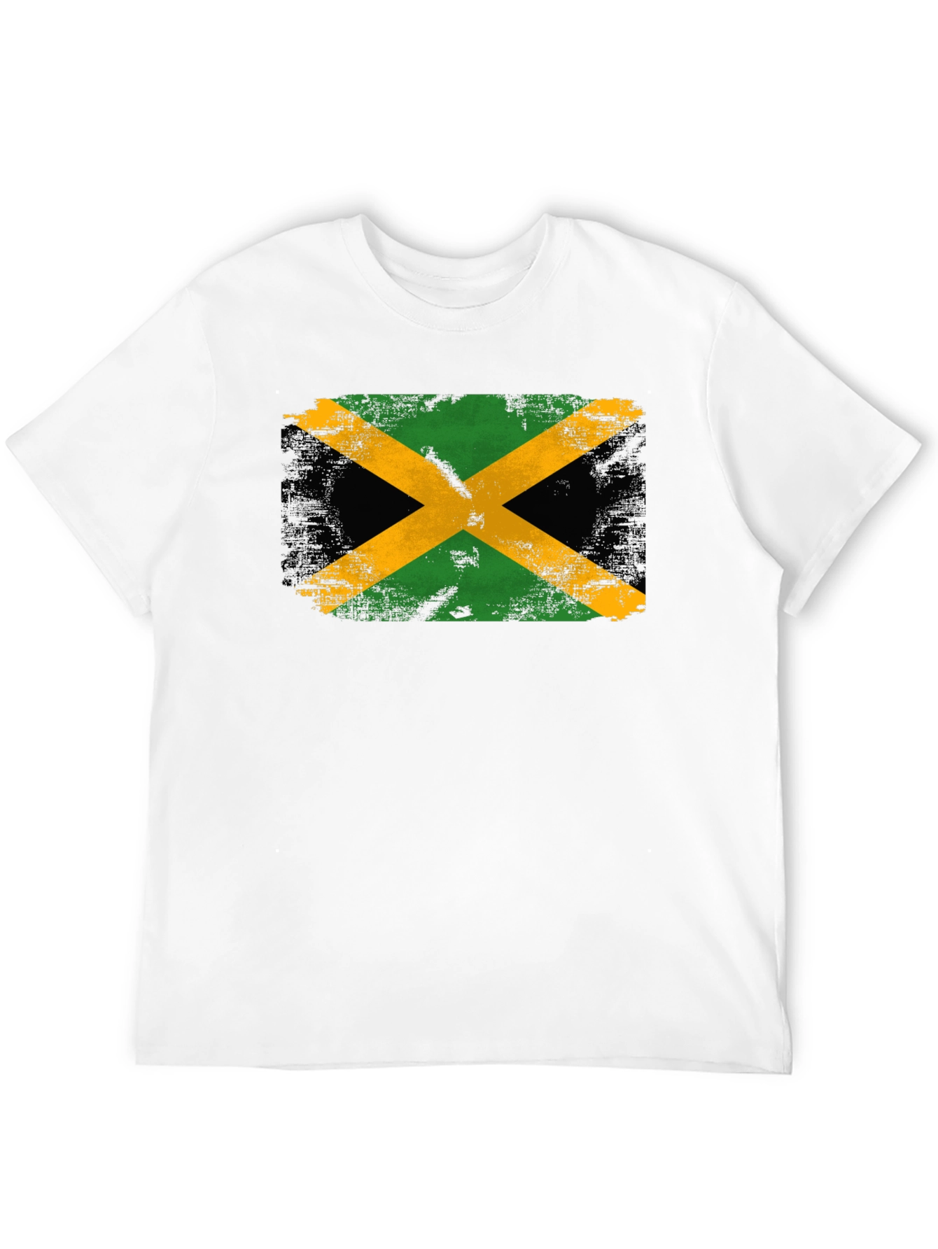 Jamaica Flag Graphic Tee - Black Crew Neck