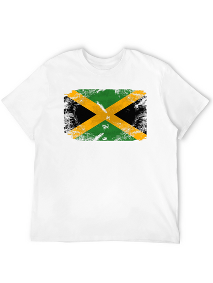 Jamaica Flag Graphic Tee - Black Crew Neck
