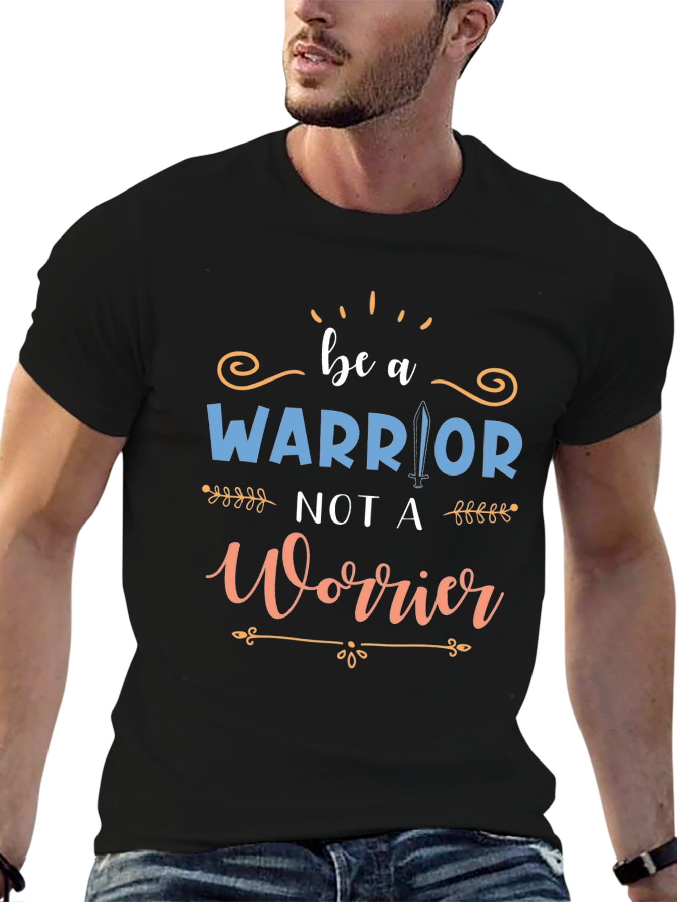 Be A Warrior Graphic Tee - Motivational T-Shirt