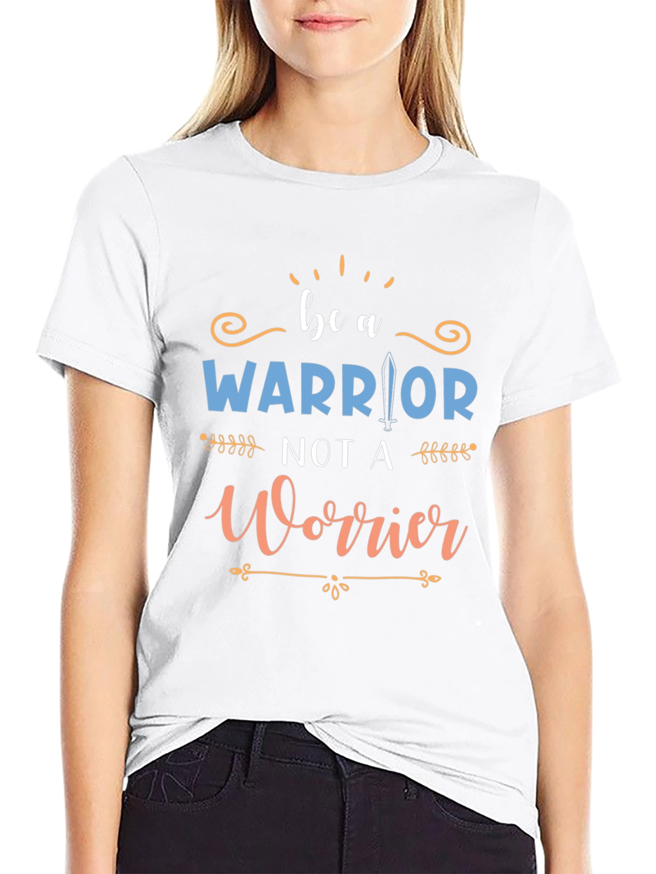 Be A Warrior Graphic Tee - Motivational T-Shirt
