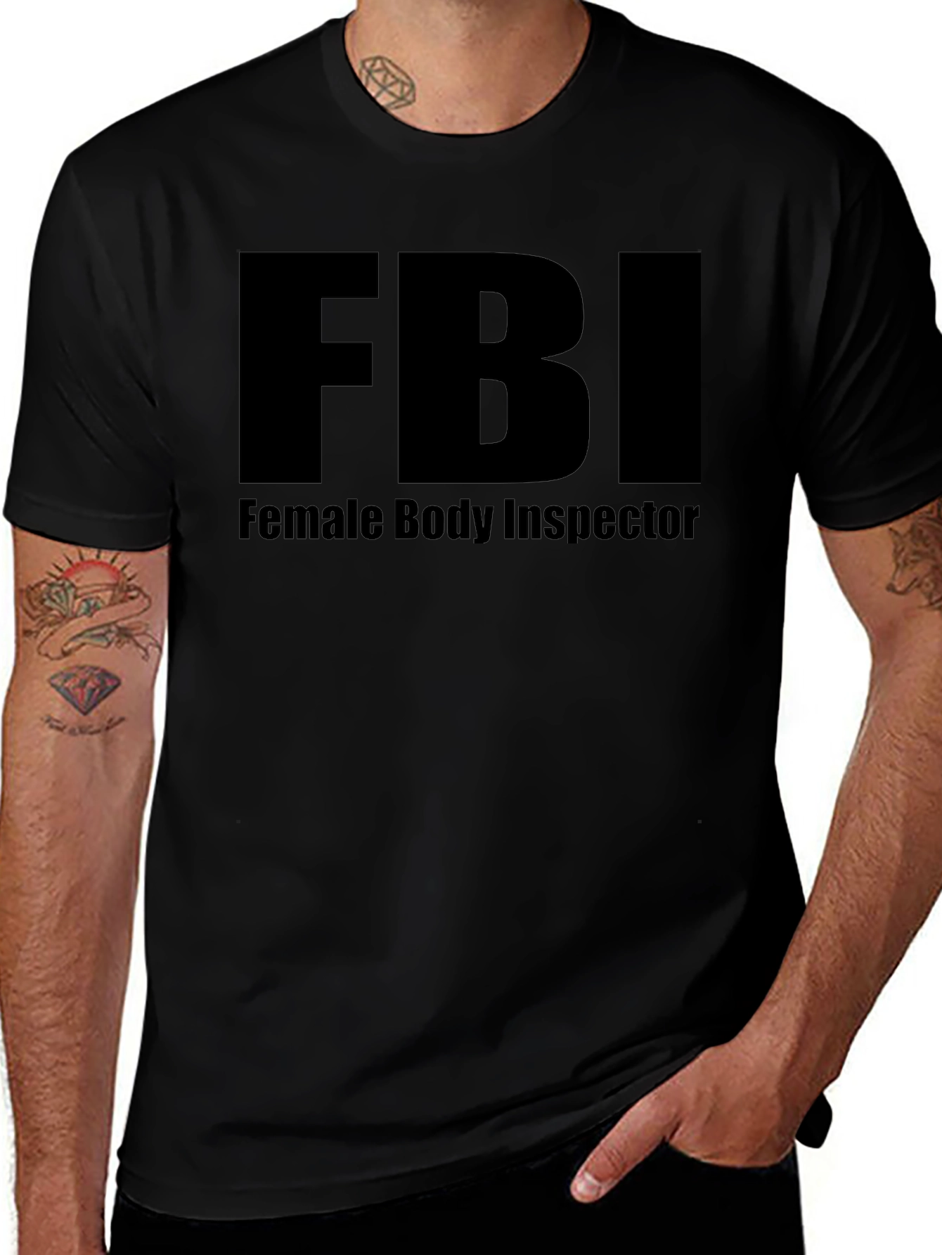 FBI Female Body Inspector Novelty Graphic Tee