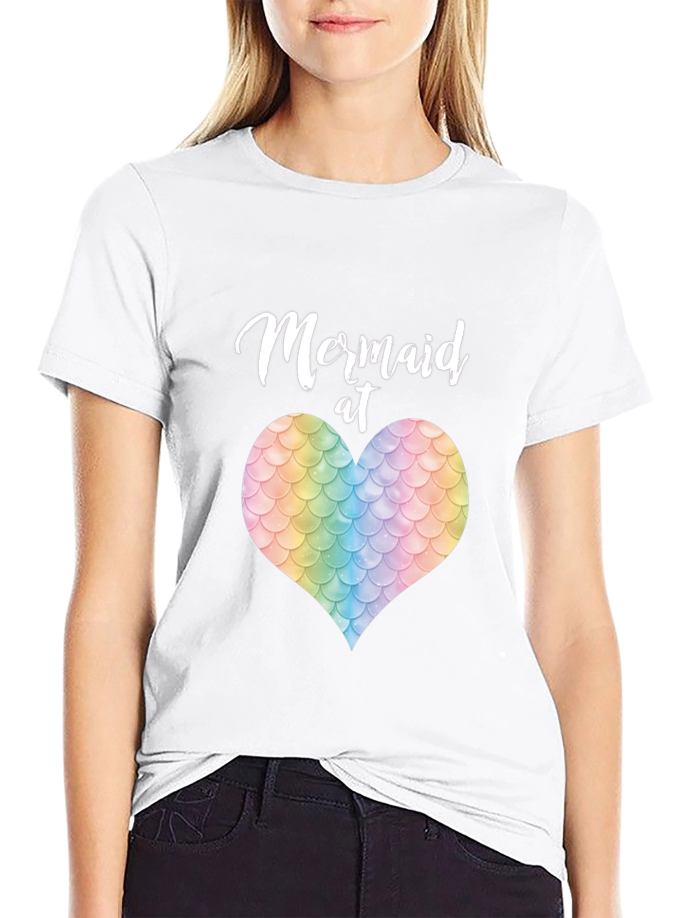 Mermaid at Heart T-Shirt - Unique Scale Heart Design