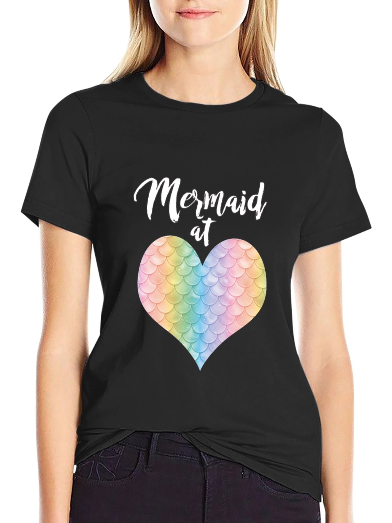 Mermaid at Heart T-Shirt - Unique Scale Heart Design