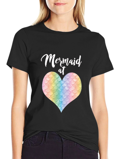 Mermaid at Heart T-Shirt - Unique Scale Heart Design
