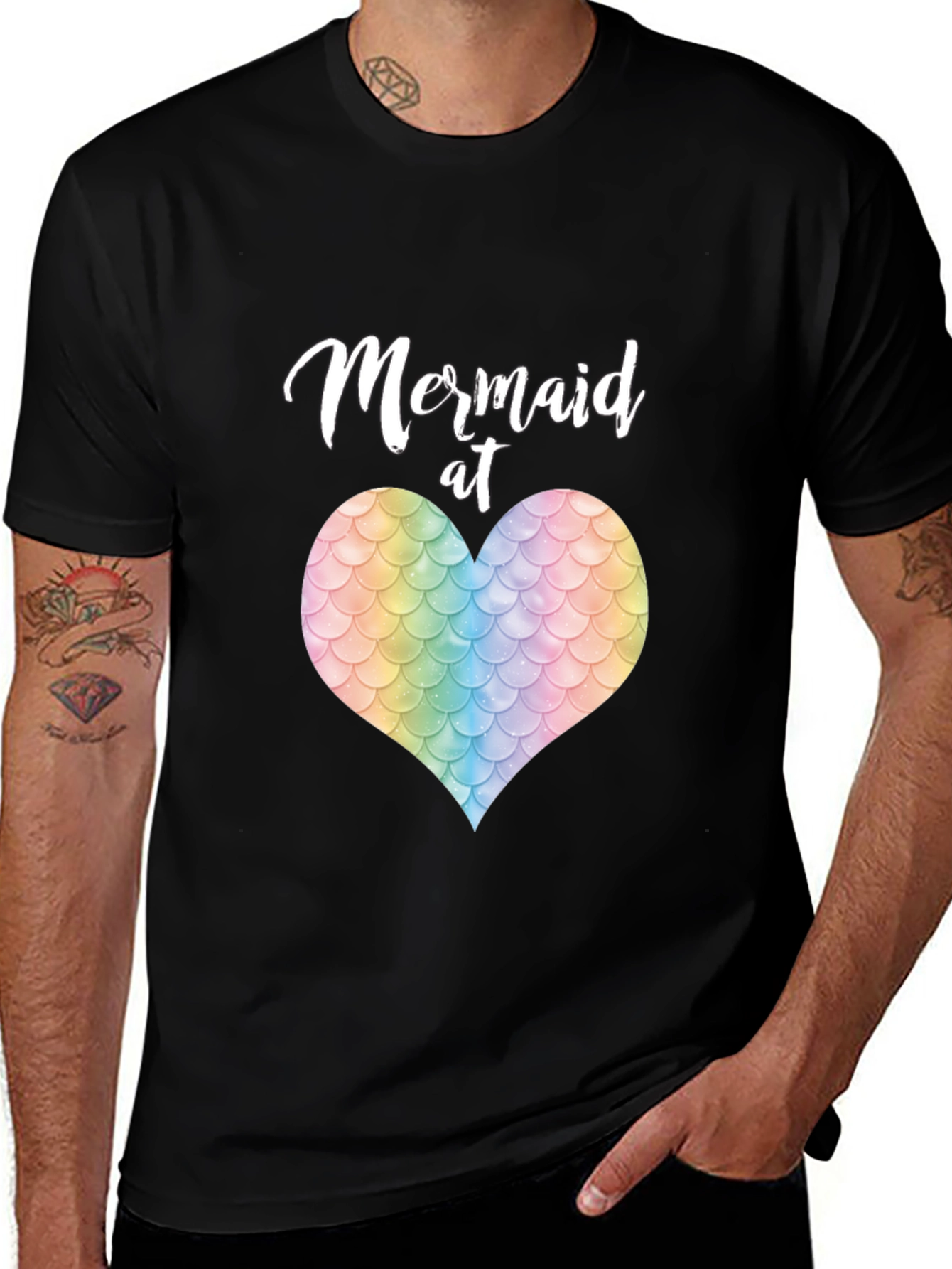 Mermaid at Heart T-Shirt - Unique Scale Heart Design