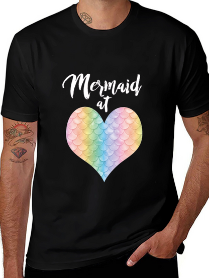 Mermaid at Heart T-Shirt - Unique Scale Heart Design