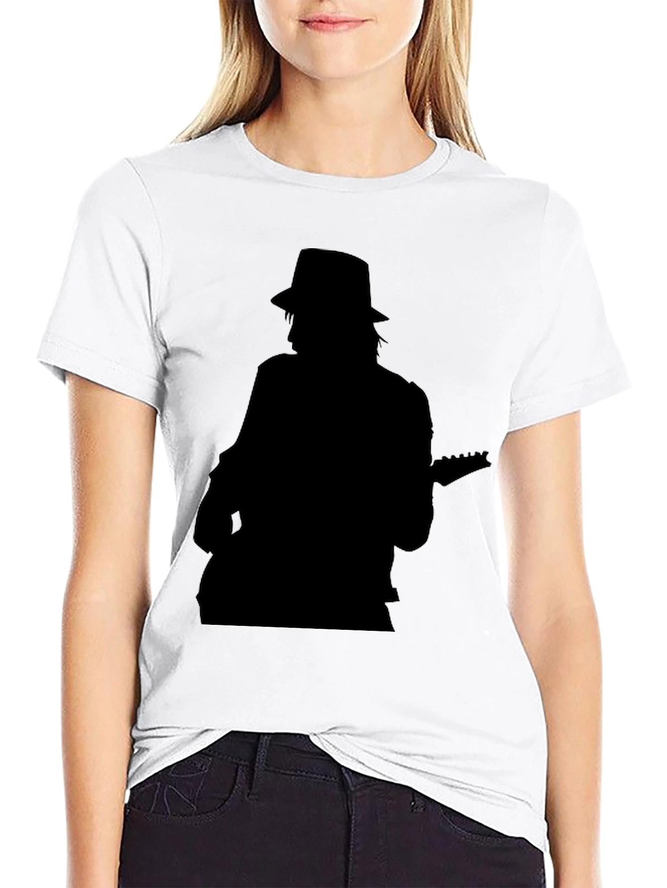 Silhouette Musician Graphic Tee - Classic Black T-Shirt