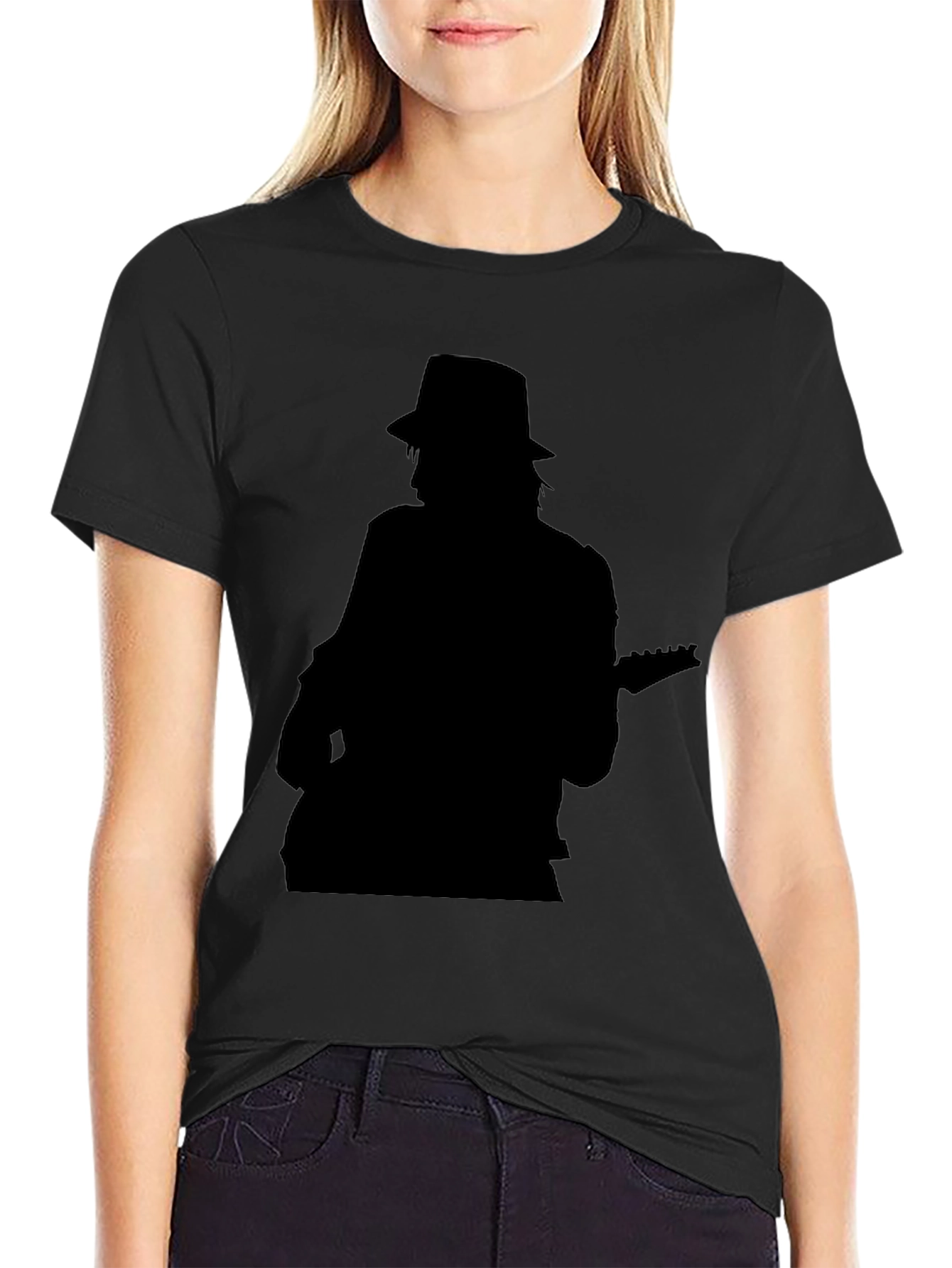 Silhouette Musician Graphic Tee - Classic Black T-Shirt