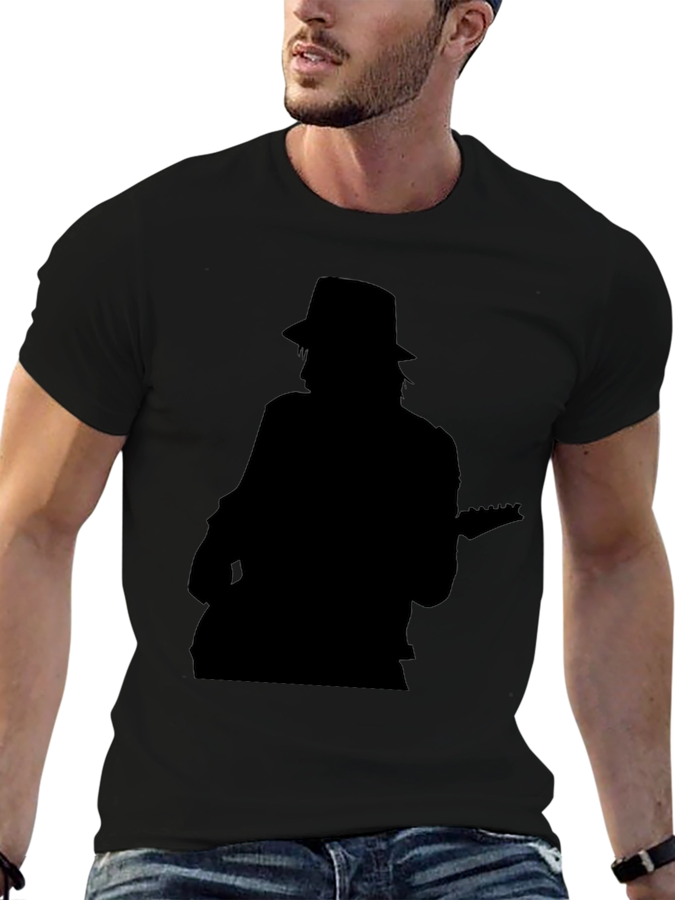 Silhouette Musician Graphic Tee - Classic Black T-Shirt