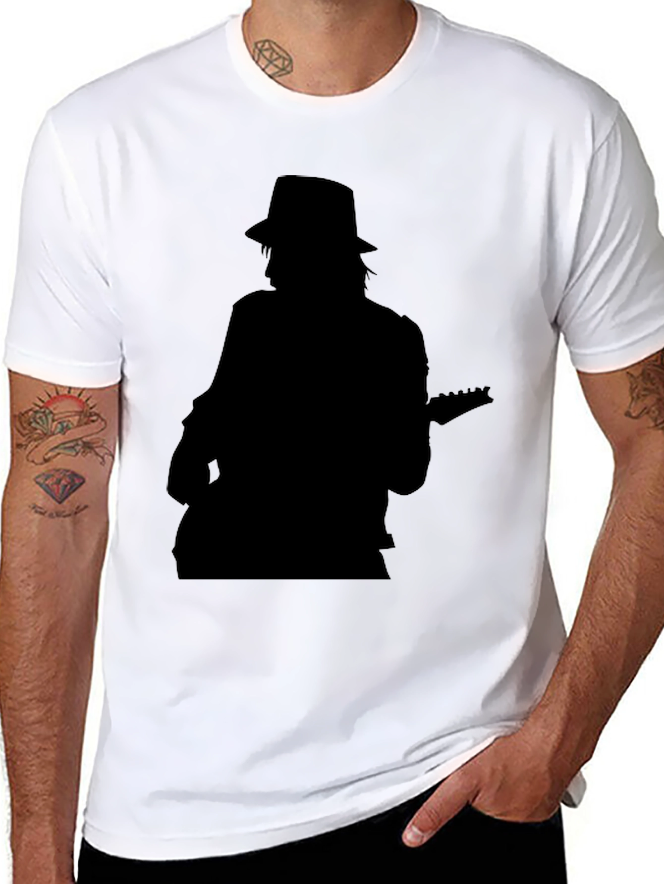 Silhouette Musician Graphic Tee - Classic Black T-Shirt