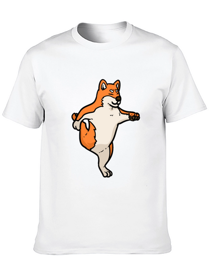 Shiba Inu Dog Yoga Black T-Shirt