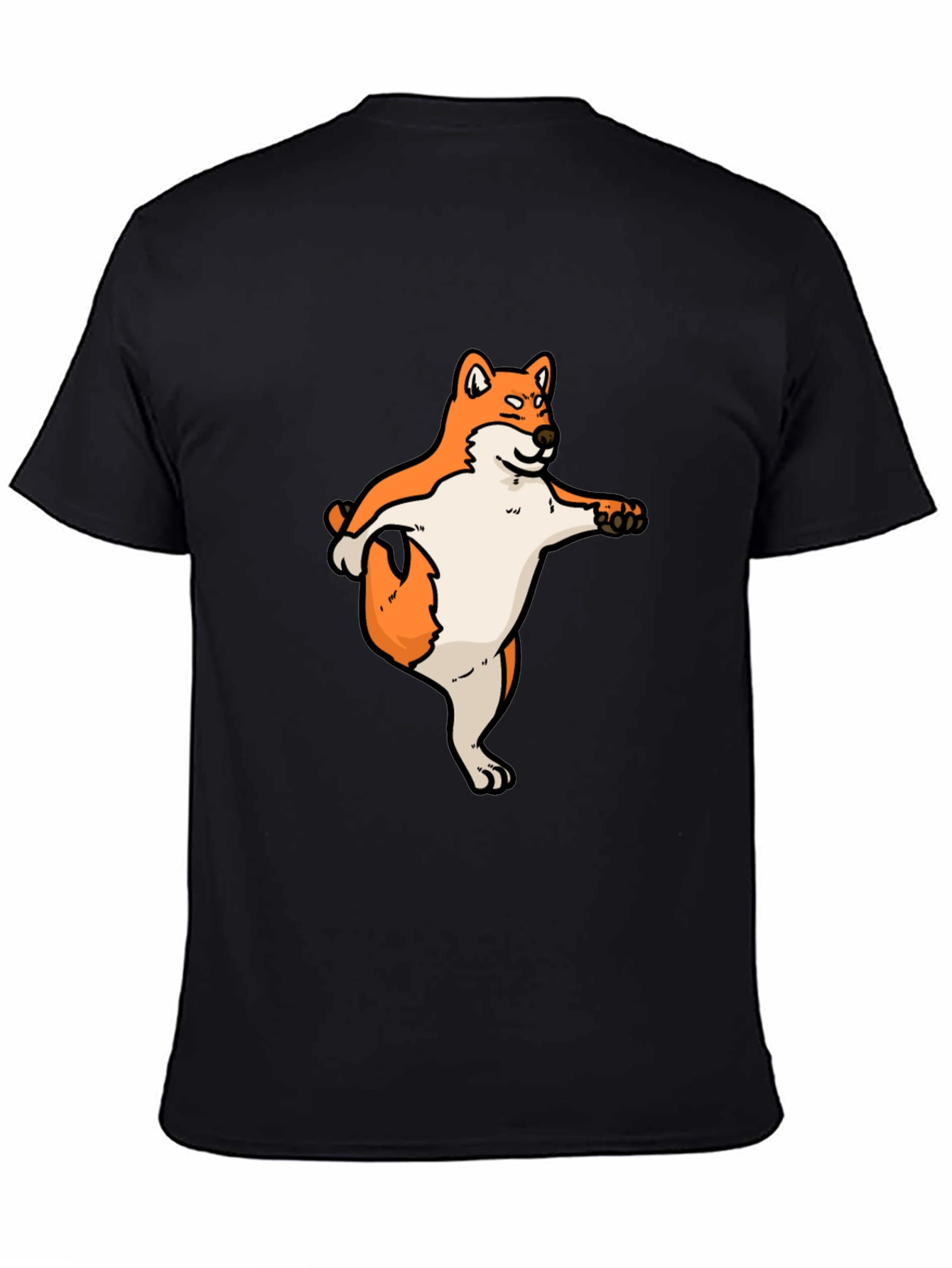 Shiba Inu Dog Yoga Black T-Shirt