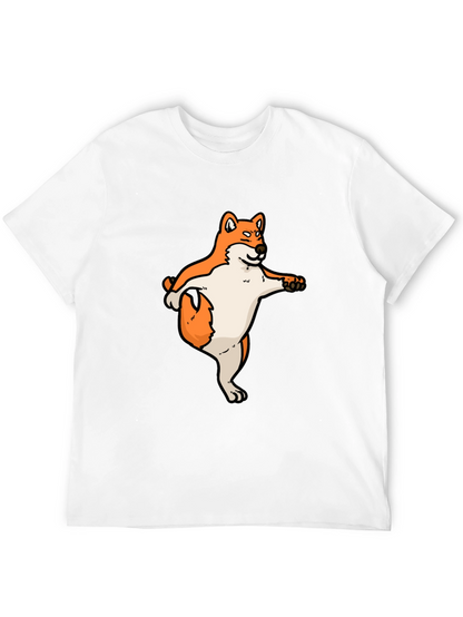 Shiba Inu Dog Yoga Black T-Shirt