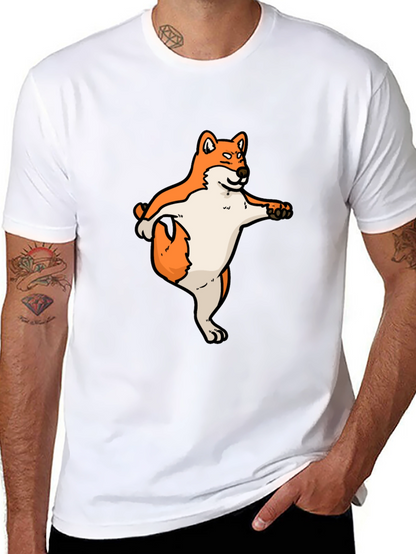 Shiba Inu Dog Yoga Black T-Shirt