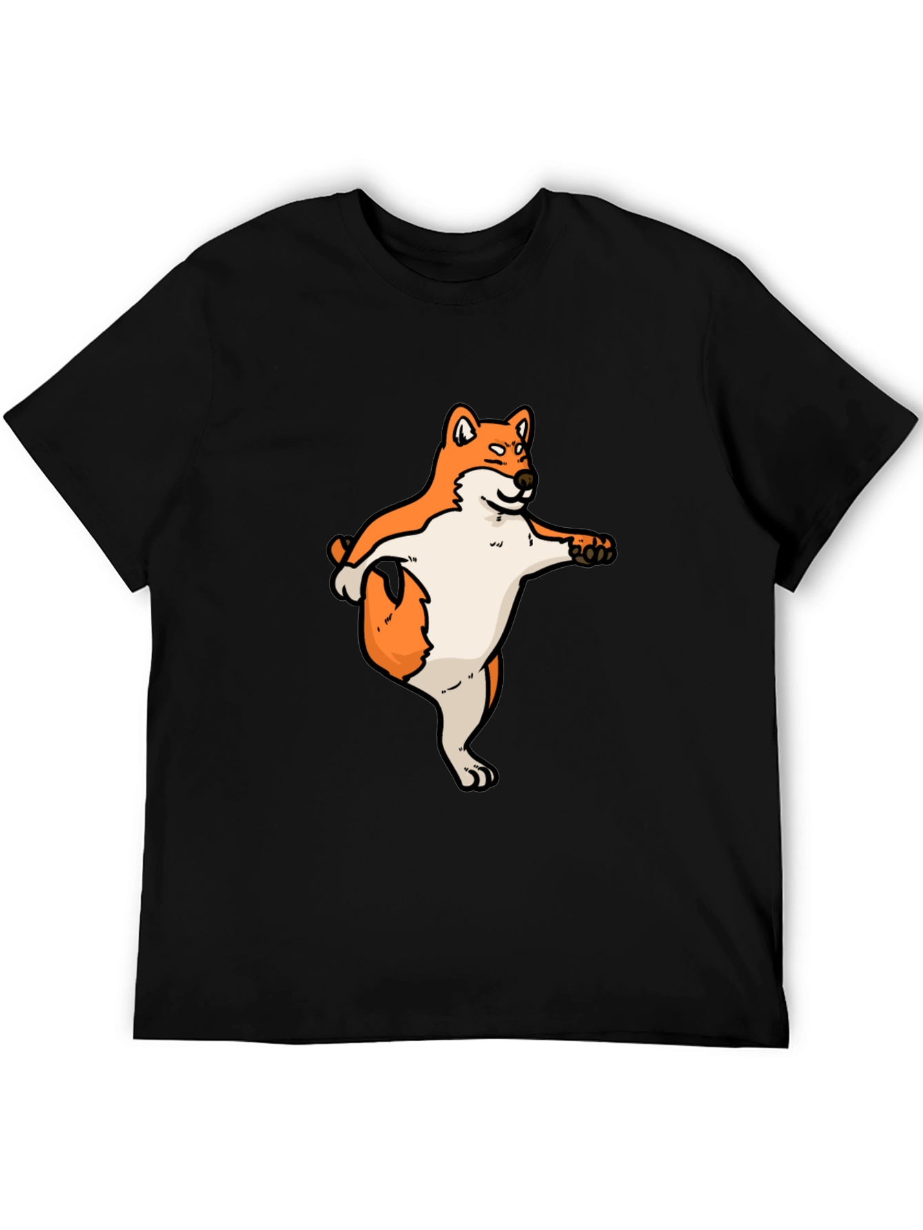 Shiba Inu Dog Yoga Black T-Shirt